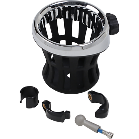 CIRO LLC Drink Holder W/ 7/18" & 1" MOUNT Black Front - Driven Powersports