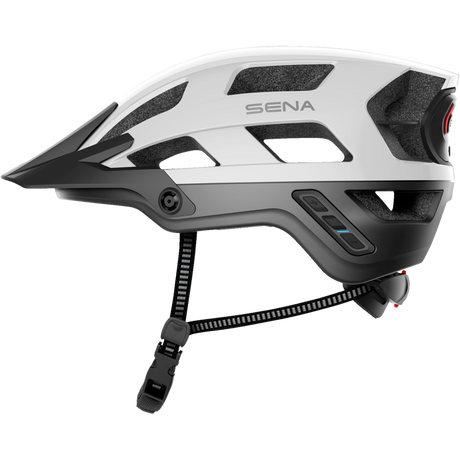 SENA M1 SENA MTB HELMET Matte White Left Side - Driven Powersports