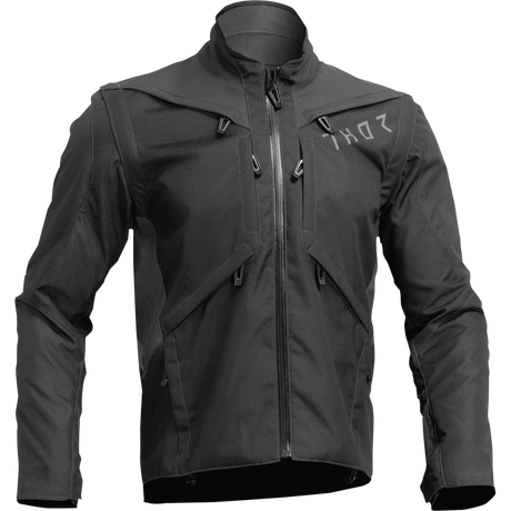 THOR JACKET TERRAIN Black/Charcoal Front - Driven Powersports