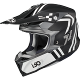 HJC i50 HEX Semi Flat Black/White Front - Driven Powersports