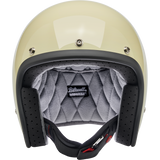 BILTWELL HELMET BONANZA Vintage White Front - Driven Powersports