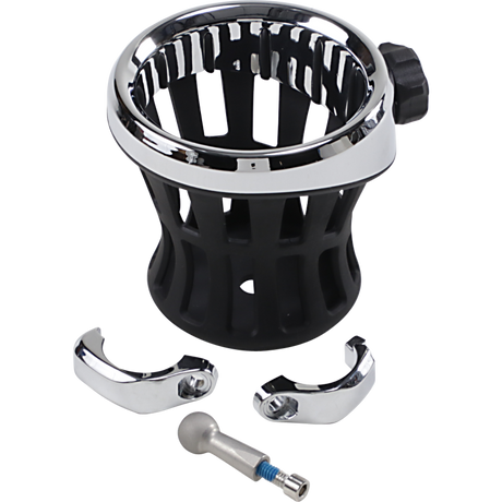 CIRO LLC Drink Holder W/1-1/4" MOUNT Chrome Front - Driven Powersports