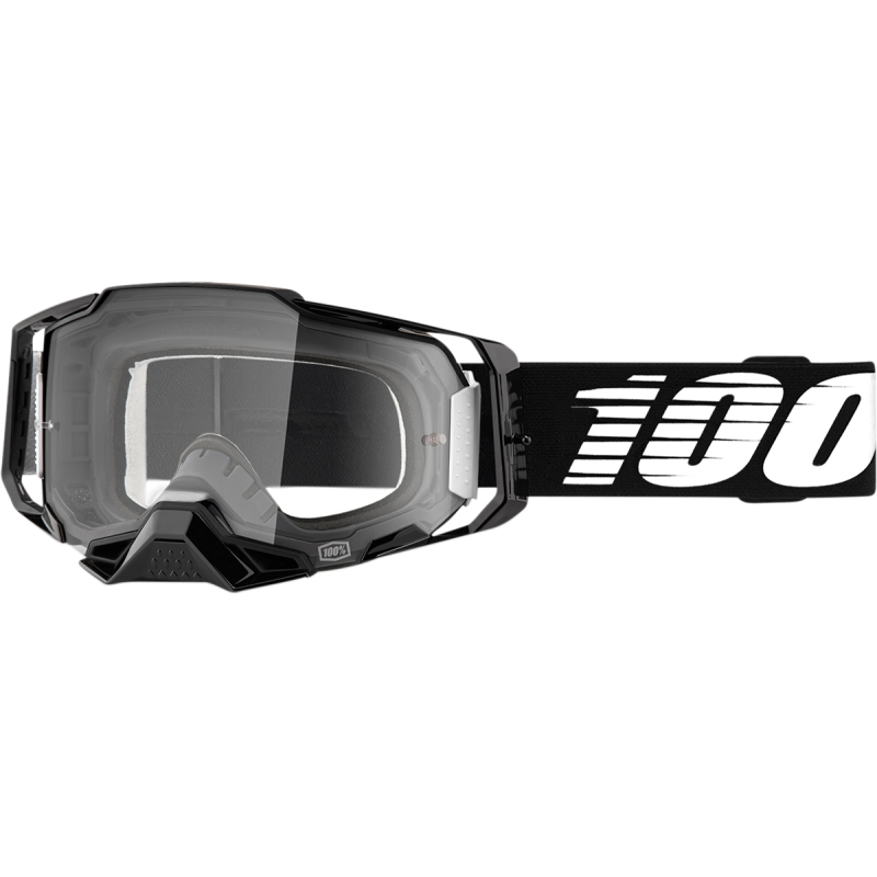 100% ARMEGA GOGGLE - CLEAR LENS Black Front - Driven Powersports