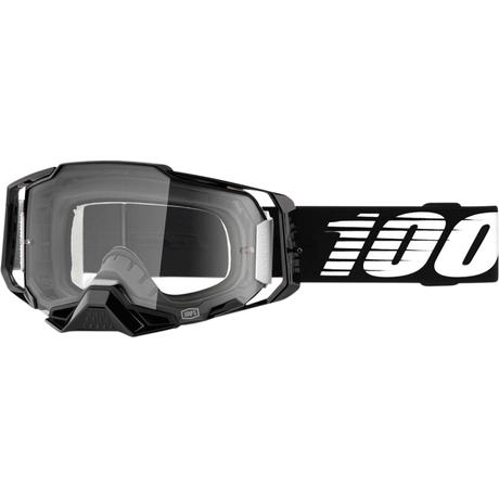 100% ARMEGA GOGGLE - CLEAR LENS Black Front - Driven Powersports