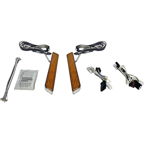 CUSTOM DYNAMICS LIGHT LED FORK AMB Chrome Front - Driven Powersports