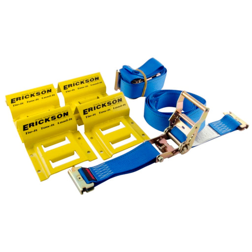 ERICKSON WINCH STRAP 2"X6" Blue/Yellow - Driven Powersports