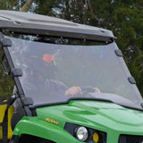 SuperATV Flip up Windshield For John Deere Gator XUV '12-'21 Clear - Driven Powersports