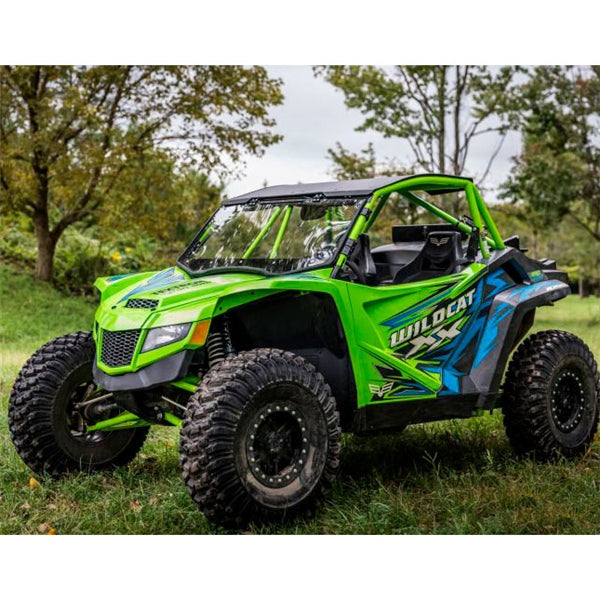 SuperATV Flip up Windshield For Arctic Cat Wildcat XX '18-'23 Clear - Driven Powersports