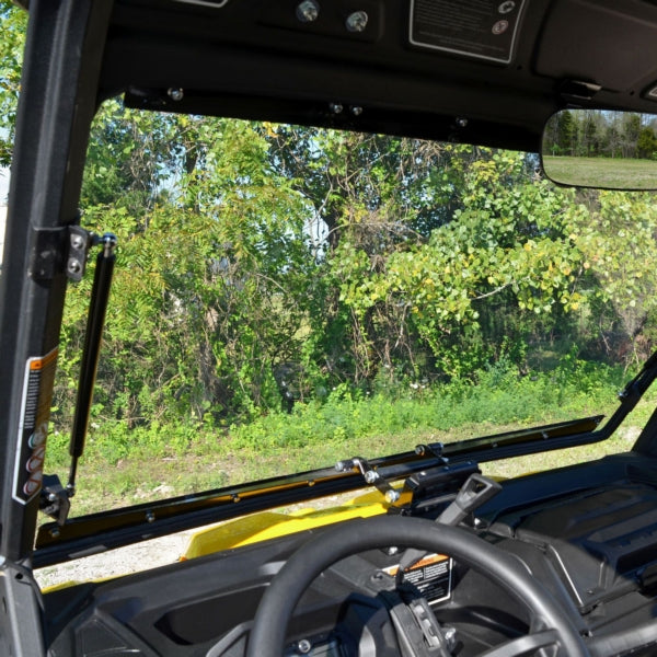 SuperATV Flip up Windshield For Can-Am Defender '16-'26 Clear - Driven Powersports