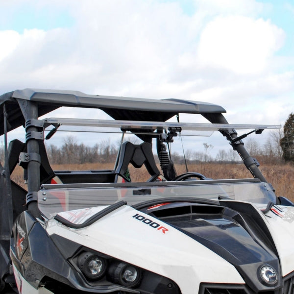 SuperATV Flip up Windshield For Can-Am Maverick '13-'18 Clear - Driven Powersports