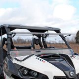 SuperATV Flip up Windshield For Can-Am Maverick '13-'18 Clear - Driven Powersports