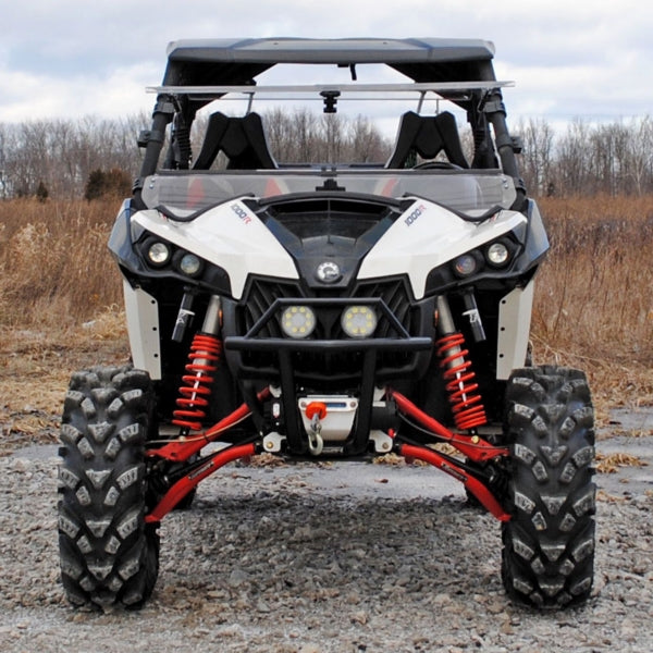 SuperATV Flip up Windshield For Can-Am Maverick '13-'18 Clear - Driven Powersports