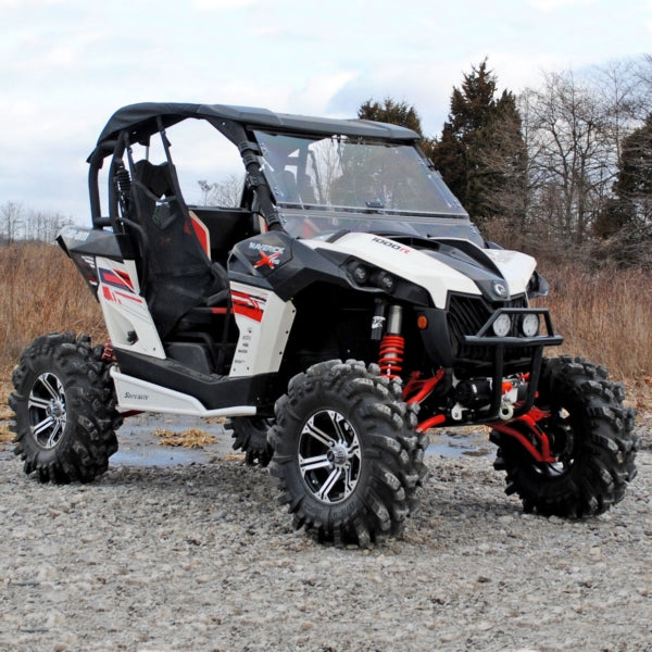 SuperATV Flip up Windshield For Can-Am Maverick '13-'18 Clear - Driven Powersports