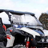SuperATV Flip up Windshield For Can-Am Maverick '13-'18 Clear - Driven Powersports