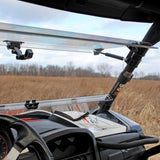 SuperATV Flip up Windshield For Can-Am Maverick '13-'18 Clear - Driven Powersports