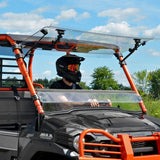 SuperATV Flip up Windshield For Kawasaki Mule '15-'26 Clear - Driven Powersports