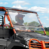 SuperATV Flip up Windshield For Kawasaki Mule '15-'26 Clear - Driven Powersports