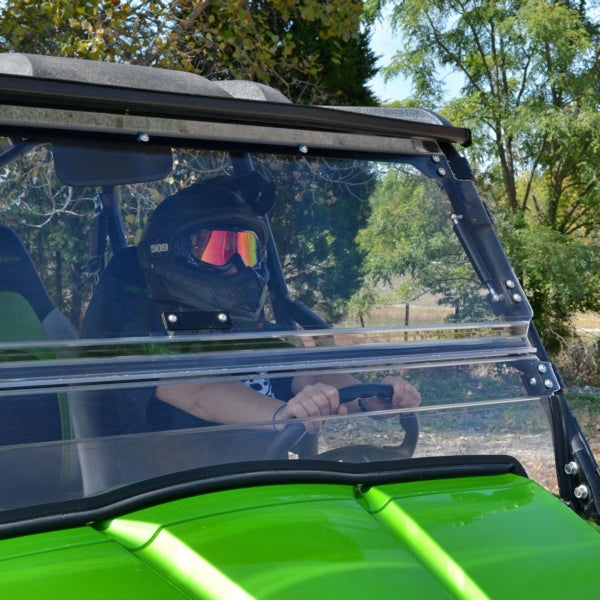 SuperATV Flip up Windshield For Kawasaki '12-'15 Clear - Driven Powersports