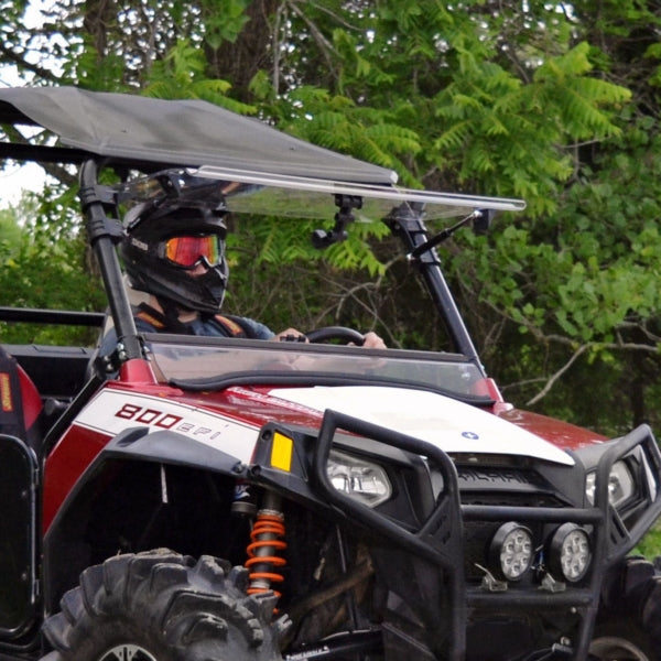 SuperATV Flip up Windshield For Polaris RZR '08-'21 Clear - Driven Powersports