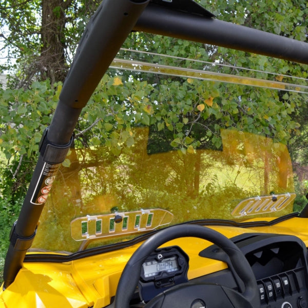 SuperATV Vented Full Windshield For Can-Am Commander '11-'20 Clear - Driven Powersports