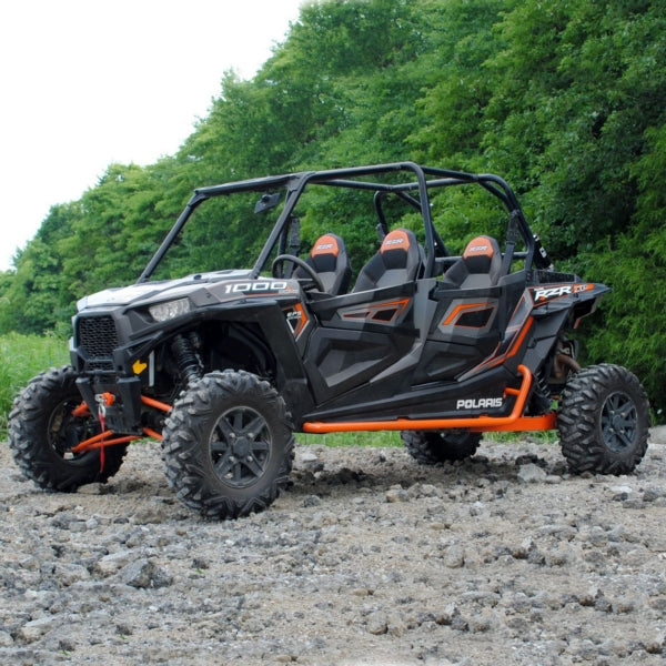 SuperATV HD Rock Sliding Nerf Bars For Polaris RZR '15-'21 Orange - Driven Powersports