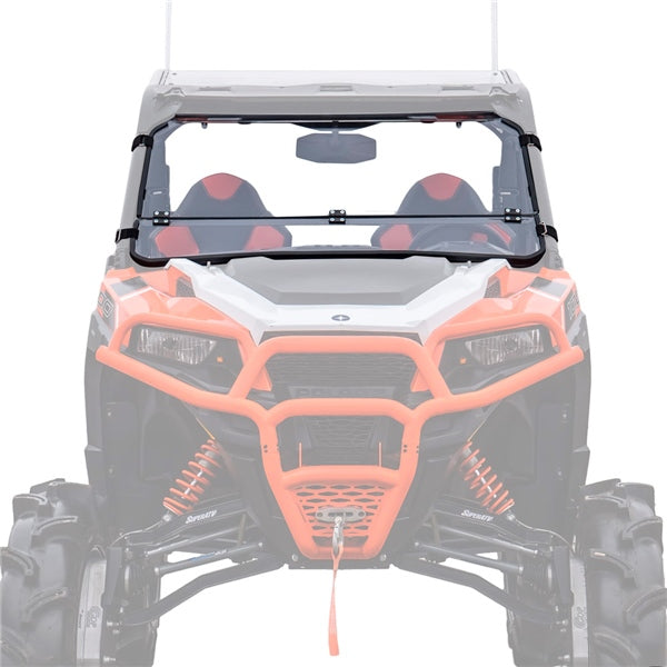 SuperATV Flip Down Windshield For Polaris General '16-'26 Clear - Driven Powersports