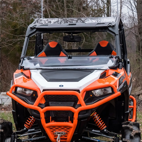 SuperATV Flip Down Windshield For Polaris General '16-'26 Clear - Driven Powersports