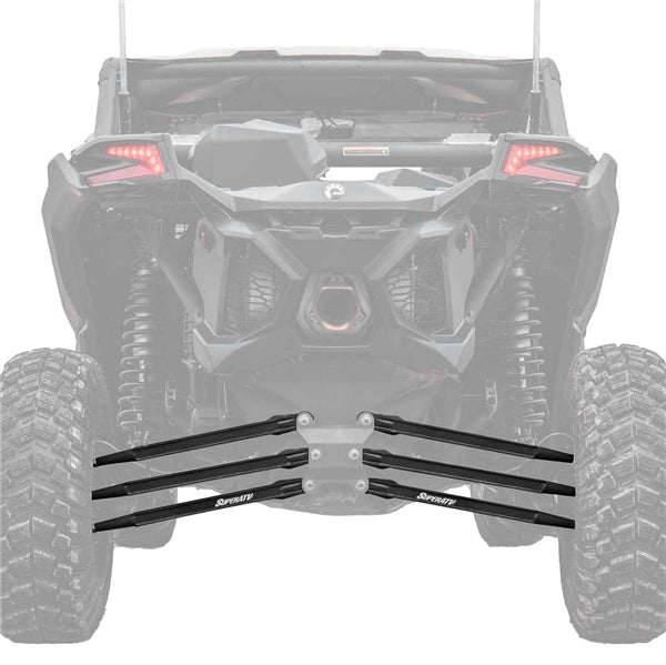 SuperATV Boxed Radius Arms For Can-Am Maverick '17-'26 Black - Driven Powersports