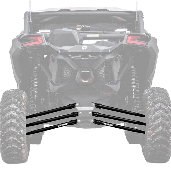 SuperATV Tubed Radius Arm For Can-Am Maverick '17-'26 Black - Driven Powersports