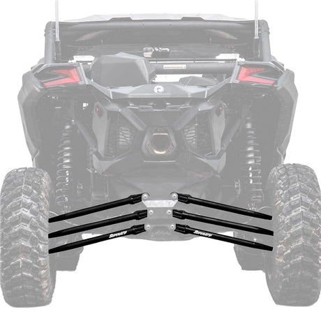 SuperATV Tubed Radius Arm For Can-Am Maverick '17-'26 Black - Driven Powersports