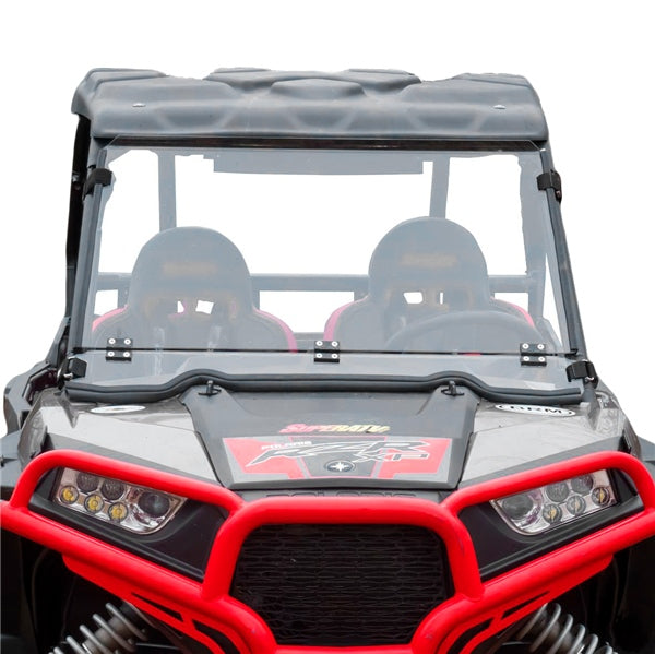 SuperATV Flip Down Windshield For Polaris RZR '14-'20 Clear - Driven Powersports