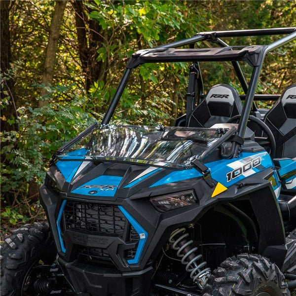 SuperATV Flip Down Windshield For Polaris RZR XP '19-'23 Clear - Driven Powersports
