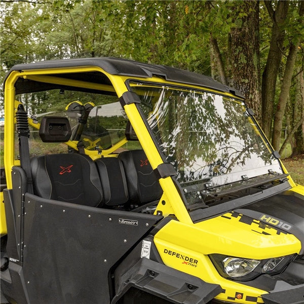SuperATV Vented Full Windshield For Can-Am Defender '16-'26 Clear - Driven Powersports