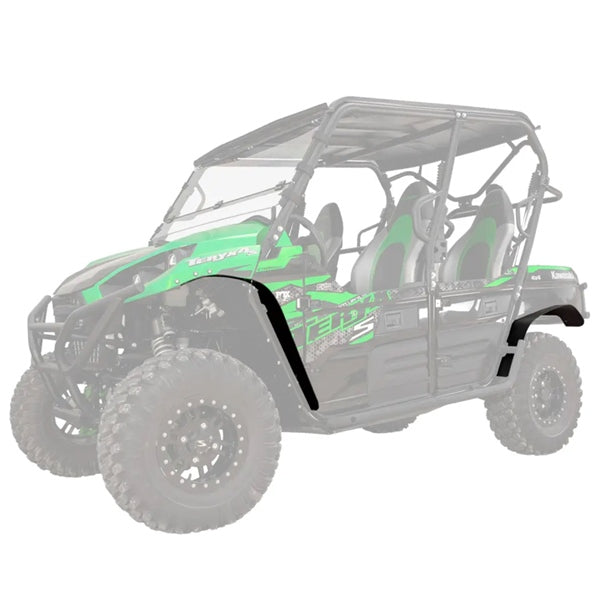 SuperATV Fender Flare 4" For Kawasaki '12-'26 Black - Driven Powersports