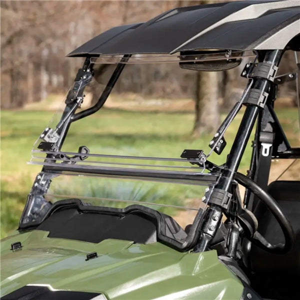 SuperATV Flip up Windshield For Honda Pioneer '14-'26 Clear - Driven Powersports
