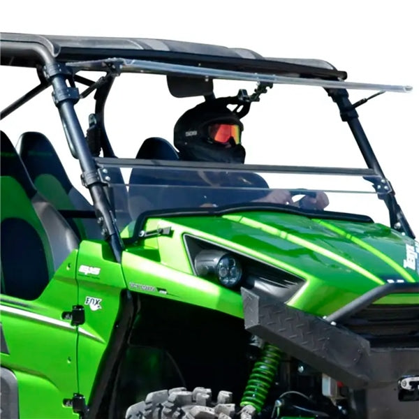 SuperATV Flip up Windshield For Kawasaki '16-'26 Clear - Driven Powersports