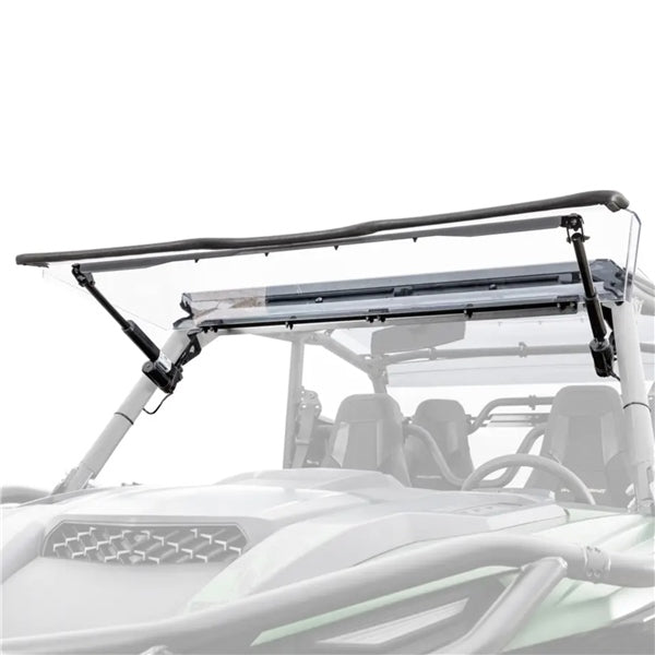SuperATV Maxdrive Power Flip Windshield For Yamaha Wolverine '21-'26 Clear - Driven Powersports