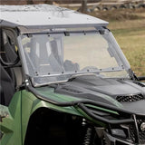 SuperATV Maxdrive Power Flip Windshield For Yamaha Wolverine '21-'26 Clear - Driven Powersports