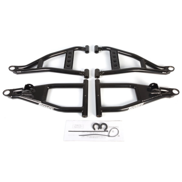 SuperATV High Clearance A-Arm For Polaris Ranger '13-'19 Black - Driven Powersports