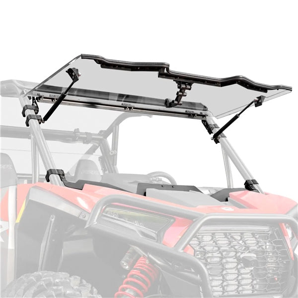 SuperATV Scratch Resistant Flip Windshield For Polaris RZR XP '24-'26 Clear - Driven Powersports