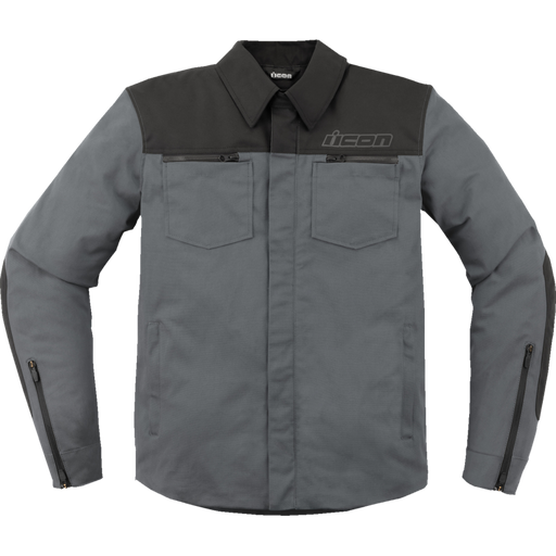 ICON JKT UPSTE CANVAS CE Front - Driven Powersports