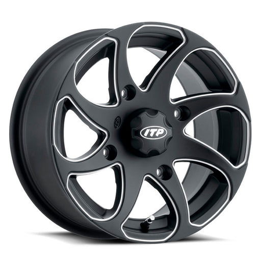 ITP TWISTER 14X7 4/110 5+2 (BLACK MILLED ACCENT) LEFT Black - Driven Powersports