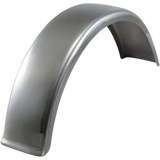 DRAG SPECIALTIES 6" FLAT FENDER BOBBBED RAW Front - Driven Powersports