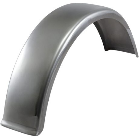 DRAG SPECIALTIES 6" FLAT FENDER BOBBBED RAW Front - Driven Powersports