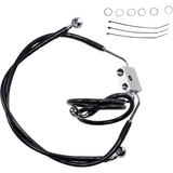 DRAG SPECIALTIES 12-17 FXDF FRT +4 BRK LINE W/ABS Black Front - Driven Powersports