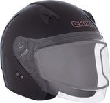 CKX VG977 Open-Face Helmet, Winter Solid Double Black 3XL Double Shield - Driven Powersports