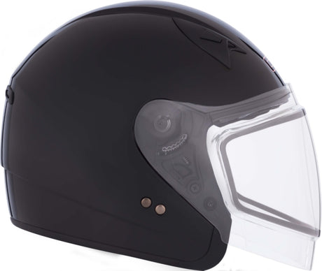 CKX VG977 Open-Face Helmet, Winter Solid Double Black 3XL Double Shield - Driven Powersports