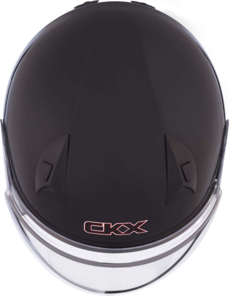 CKX VG977 Open-Face Helmet, Winter Solid Double Black 3XL Double Shield - Driven Powersports