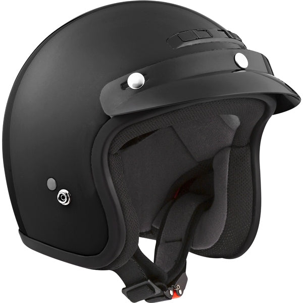 CKX VG300 Open-Face Helmet - Youth Solid Black S-M No Shield - Driven Powersports