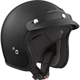 CKX VG300 Open-Face Helmet - Youth Solid Black S-M No Shield - Driven Powersports